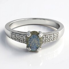 Anello in argento con Labradorite