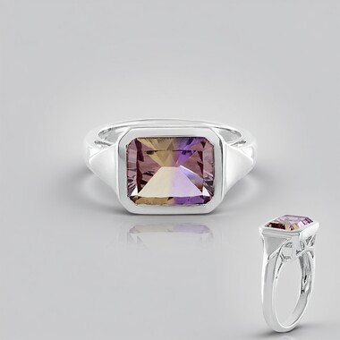 Ametrin-Silberring (MONOSONO COLLECTION)