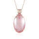 Pinkfarbene Mabe-Perlen-Silberhalskette (Gems en Vogue)