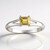 Anello in argento con Zircone Giallo