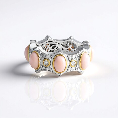 Anello in argento con Opale Rosa (Dallas Prince Designs)