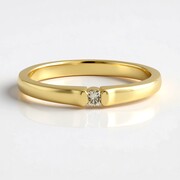 Anillo en plata con Diamante chocolate I2