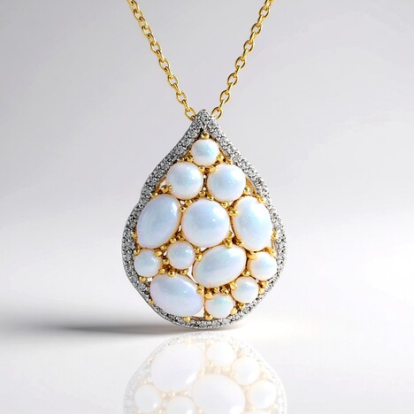 Collana in argento con Opale di Welo