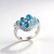 Anello in argento con Apatite Blu Neon