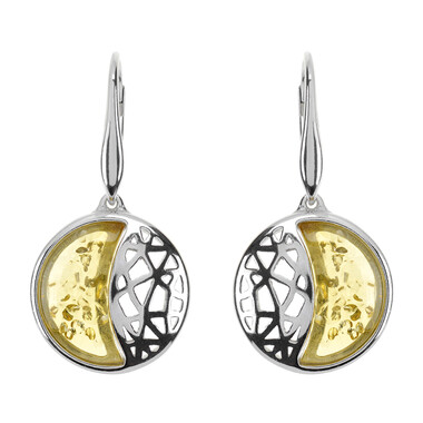 Orecchini in argento con Ambra Baltica (dagen)