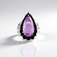 Bague en argent et Améthyste Rose de France (Dallas Prince Designs)