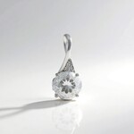 Ciondolo in argento con Quarzo Bianco