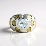 Anello in argento con Topazio Blu Cielo (Adela Silber)