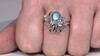 Zilveren ring met een larimar