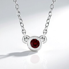 Collana in argento con Rubino Tanzania (Adela Silber)