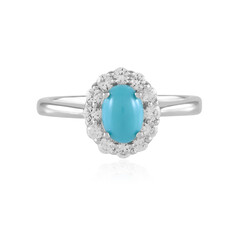 Zilveren ring met een Sleeping Beauty Turkoois (Faszination Türkis)