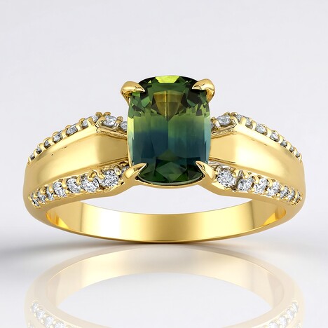 Anello in oro con Zaffiro Bicolore (de Melo)