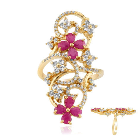 Anello in argento con Rubino