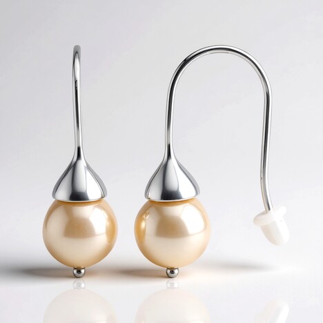 Orecchini in argento con Perla Akoya (TPC)