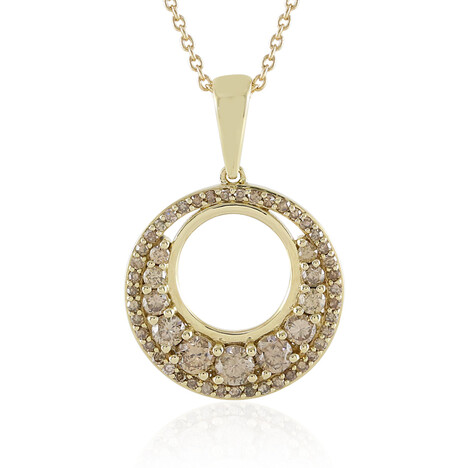 Gouden halsketting met I2 Champagne Diamanten (de Melo Gold)