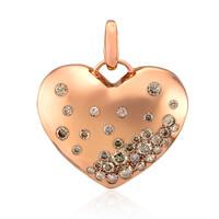 9K SI1 Argyle Rose De France Diamond Gold Pendant