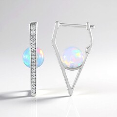 Orecchini in argento con Opale di Welo (de Melo Essence)