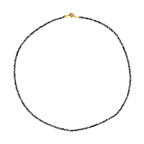 Collier en argent et Obsidienne Flocon-de-Neige