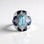 Anello in argento con Topazio Blu Svizzero (Adela Silber)
