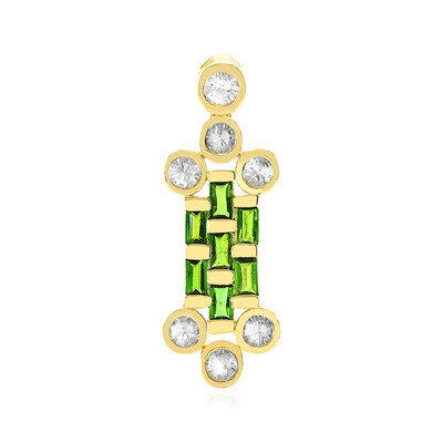 Pendentif en argent et Diopside de Russie (Adela Silber)