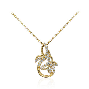 SI2 (H) Brillant-Goldhalskette (Smithsonian)