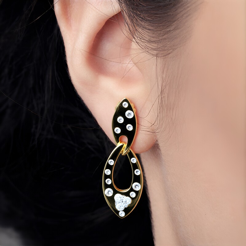 Pendientes en oro con Diamante SI1 (G) (Annette)