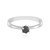 Bague en argent et Diamant noir