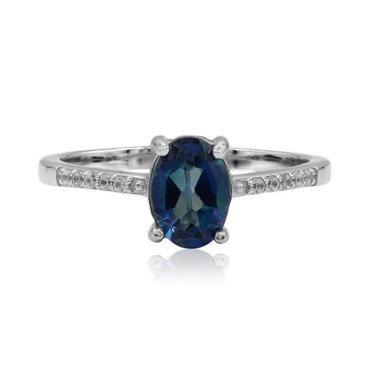 Anillo en plata con Topacio Neptuno