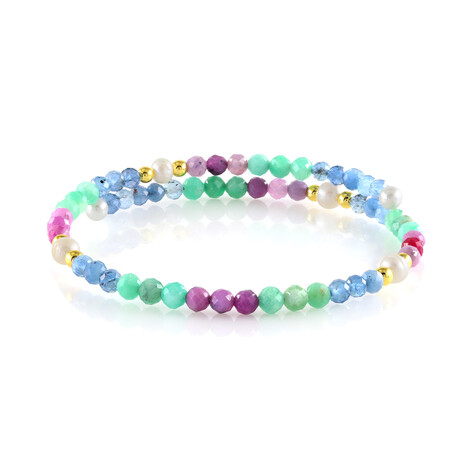 Bracciale in acciaio con Acquamarina Brasiliana (Riya)