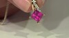 Colgante en plata con Zafiro rosa de Madagascar