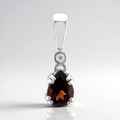 Ciondolo in argento con Zircone Rosa
