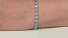 Brazalete en plata con Cuarzo azul pastel
