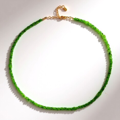 Collana in argento con Diopside Russo