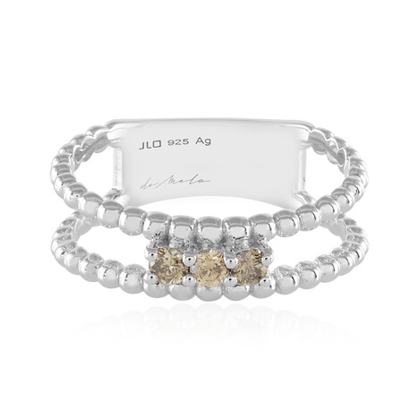 Anillo en plata con Diamante I3 champán (de Melo Essence)