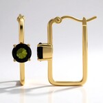 Orecchini in oro con Tormalina Verde Brasiliana (de Melo Gold)