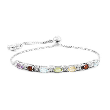Brazalete en plata con Topacio azul cielo