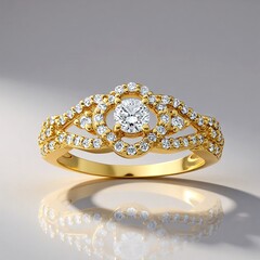 Anello in oro con Diamante SI1 (G) (Annette)