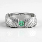 Anello in argento con Smeraldo Colombiano (de Melo Essence)