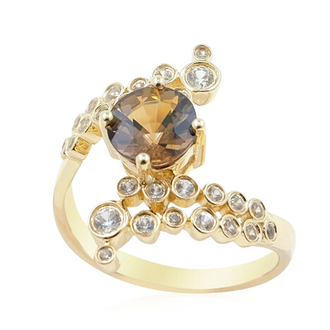 Nicht erhitzter Tansanit-Goldring (de Melo)