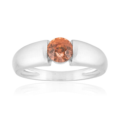 Champagne Zircon Silver Ring