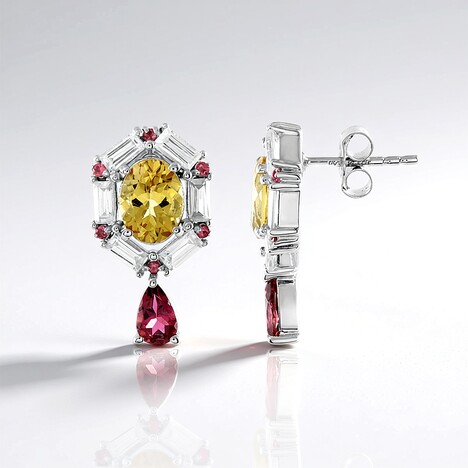 Orecchini in argento con Berillo Giallo