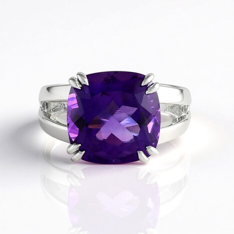 Anello in argento con Ametista Siberiana (de Melo Essence)