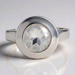Anello in argento con Quarzo Bianco