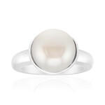 Anello in argento con Perla d'Acqua Dolce Bianca (Michelle Albala)