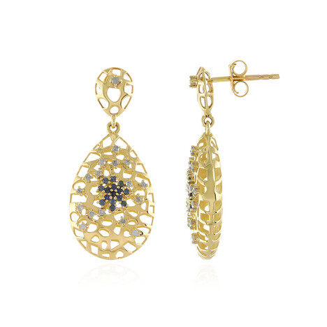 Pendientes en oro con Diamante I4 (J) (Ornaments by de Melo)