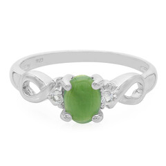 Bague en argent et Chrysoprase impériale