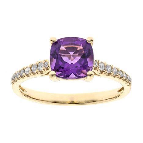 Gouden ring met een amethist