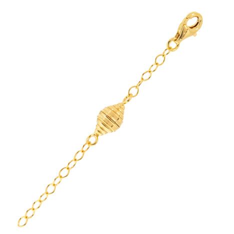 Silber-Magnetverschluss - 1,62 g - 6 cm - vergoldet