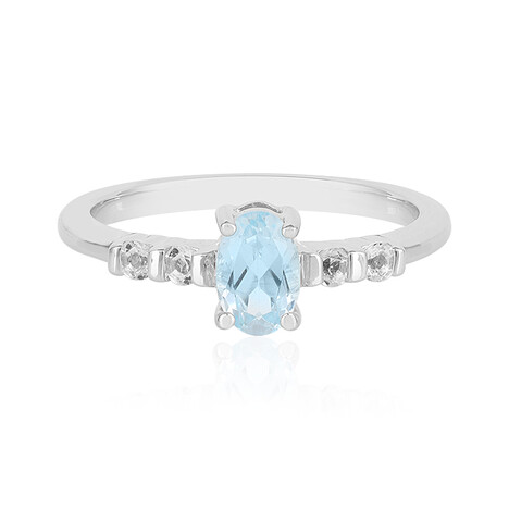 Anello in argento con Topazio Blu Cielo