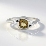 Anello in argento con Tanzanite Gialla (non riscaldata)